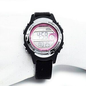 Marathon by Timex Digital Sport Watch – Black Resin Band, Pink Accent, WR50M